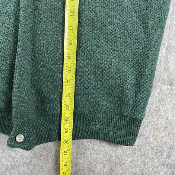 True Vintage Rob Scot Cardigan Sweater Medium Green Wool Alpaca Cobain 60s USA - Picture 7 of 10